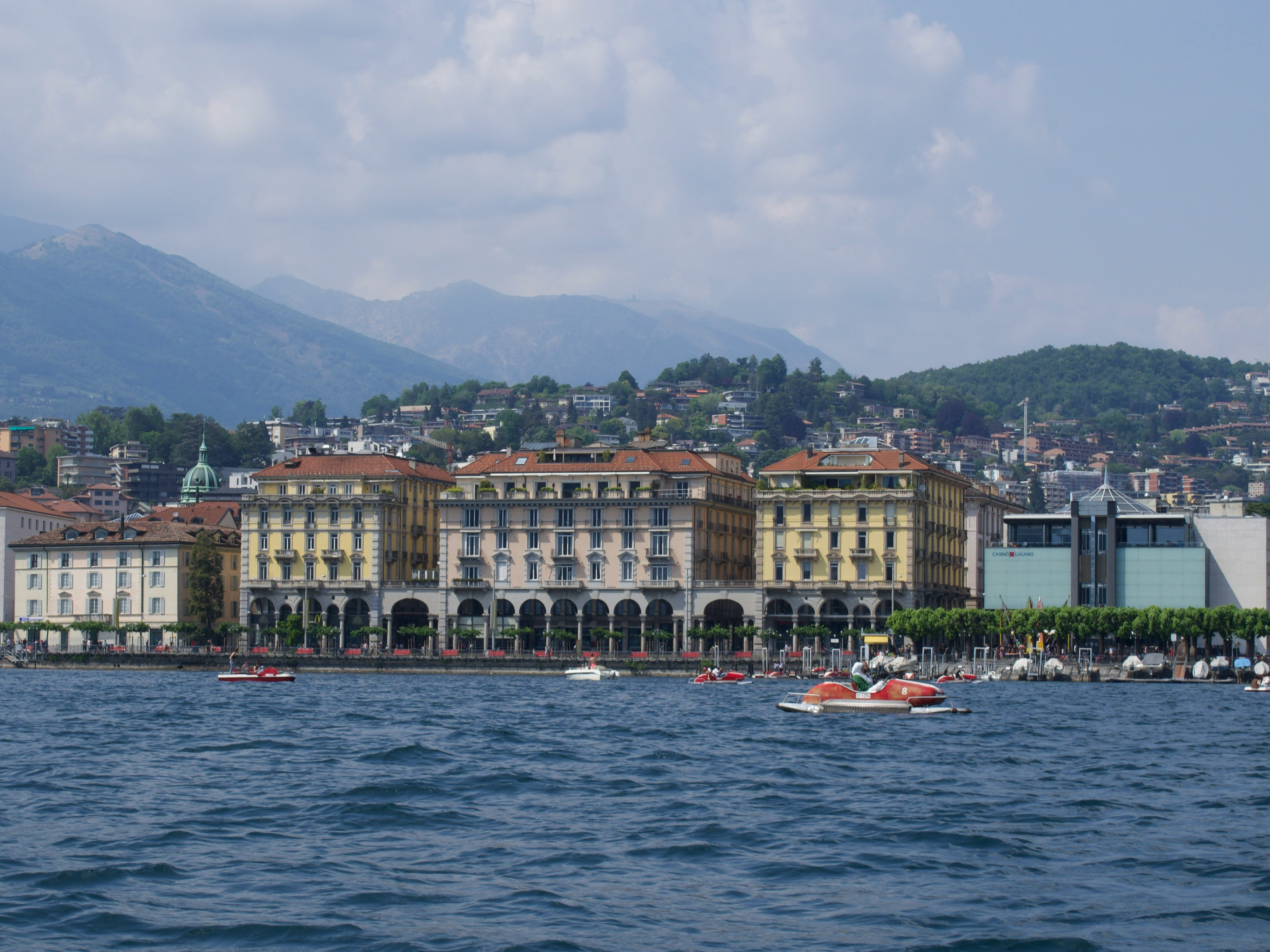 Lugano lake and mountains