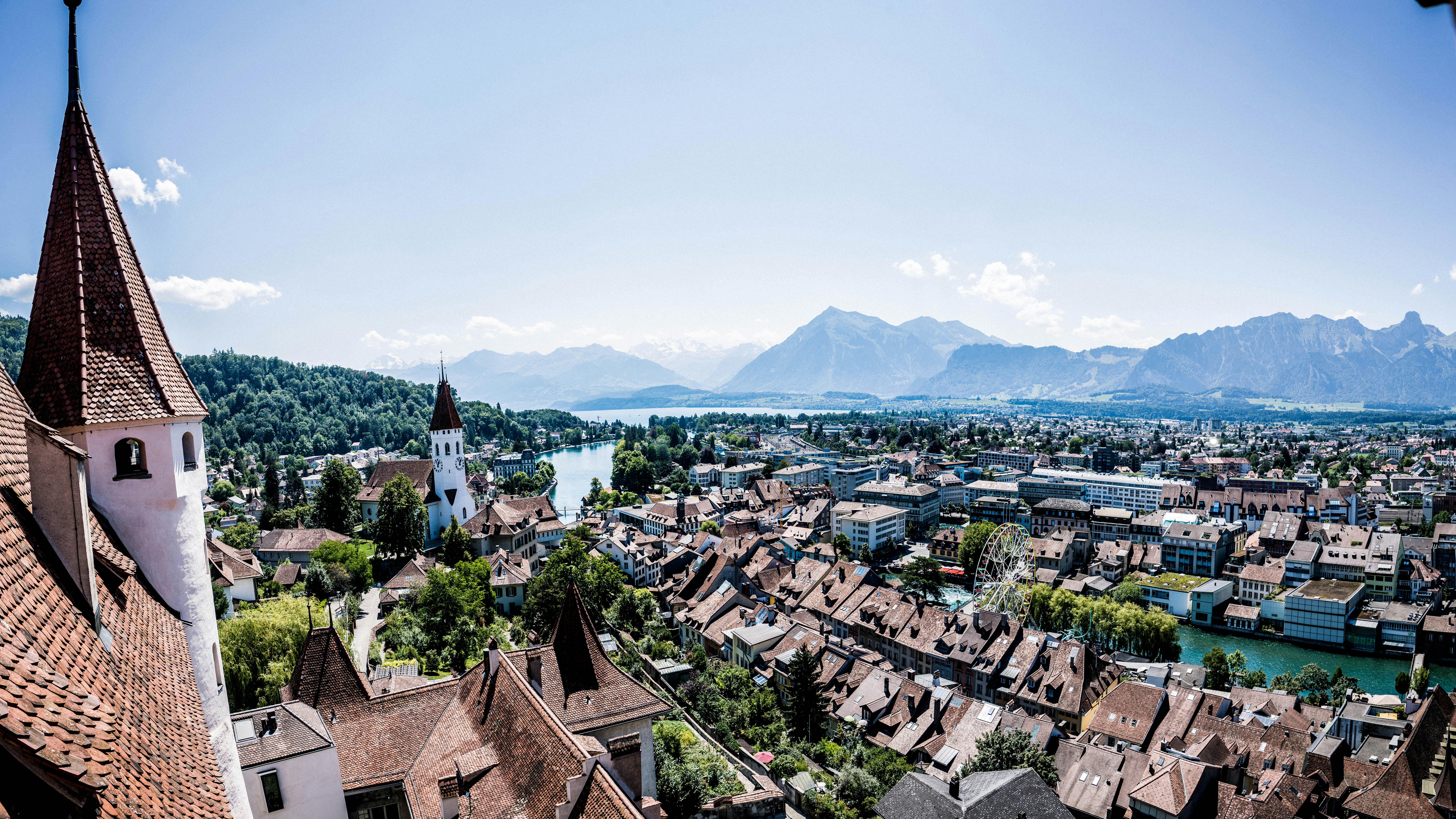 Thun castle and river